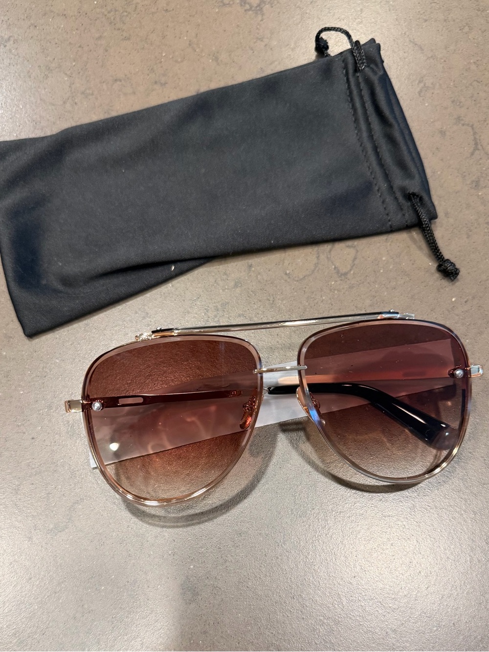 NEW rose gold aviator sunglasses